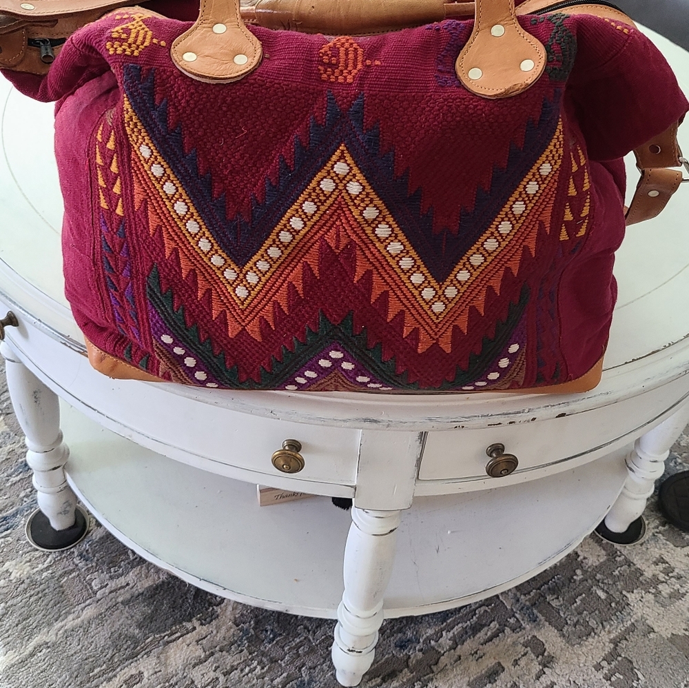 XL  Mexican Textile overnight travel bag